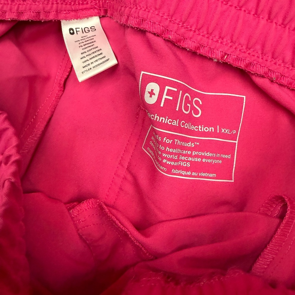 Figs Hot Pink Scrub Top